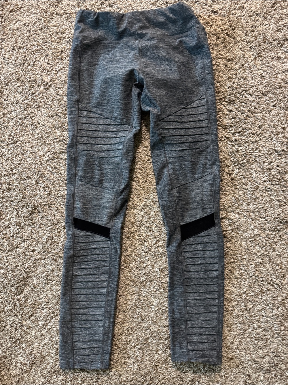 Electric Yoga Gray Ribbed Performance Leggings
